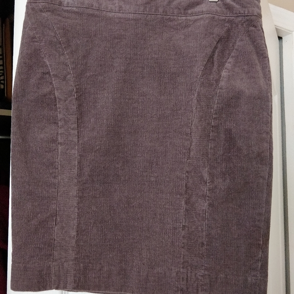 Grey Corduroy Club Monaco Pencil Skirt Size 10 - Picture 2 of 4